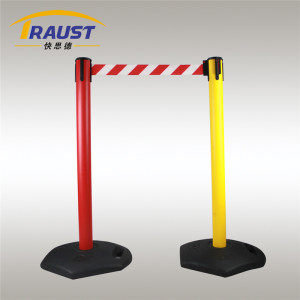 Good Quality Outdoor Post Belt Stanchion with Recycled Rubber Base