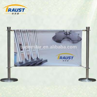 Advertisement used cafe barrier system, cafe banner, display tool